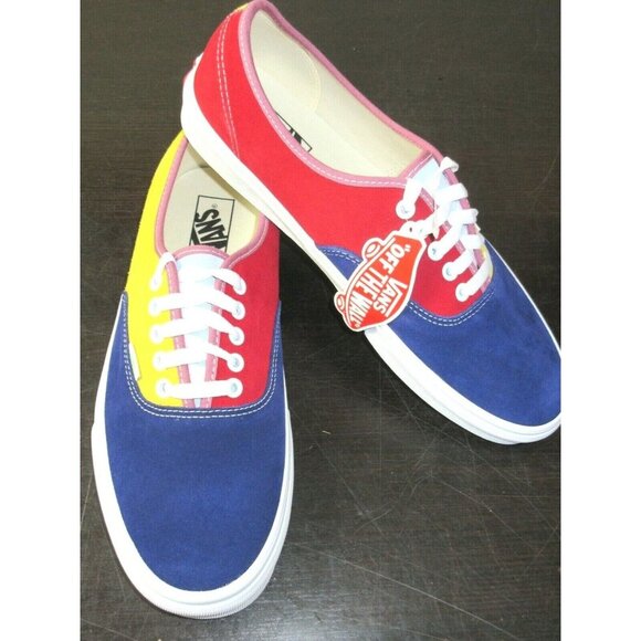 Vans Authentic Men's Sunshine Suede Multi Colored Skate shoes Sizes NWT - Picture 1 of 5